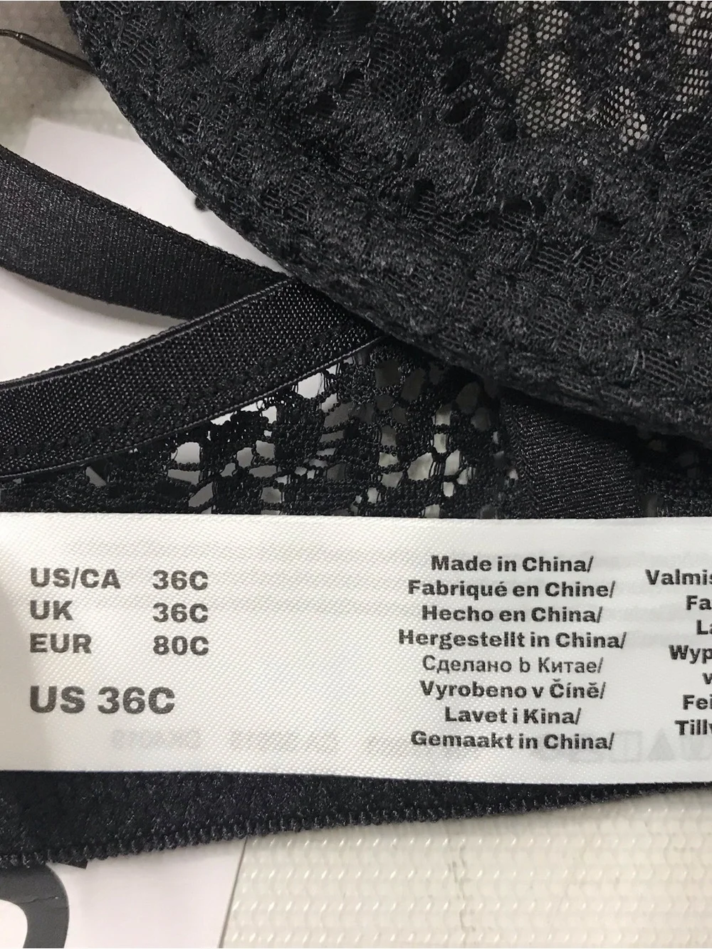 Dkny Women's Modern Lace Sheer Unlined Demi Bra Size 36C Black Underwire New